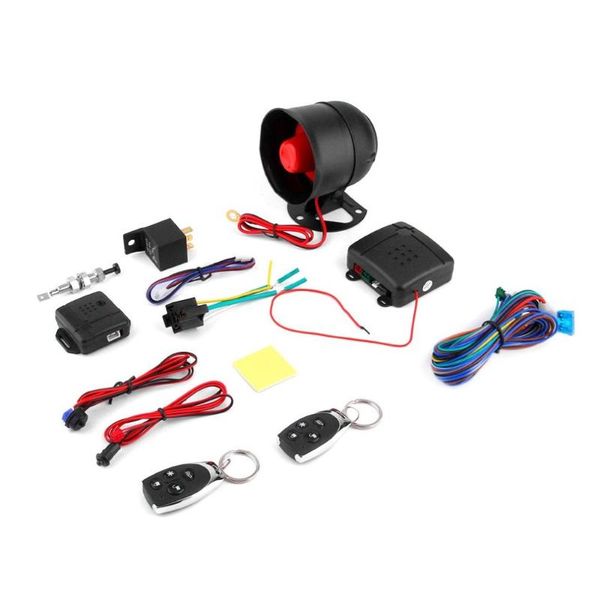 

durable 1-way car alarm vehicle system protection security system keyless entry siren + 2 remote control burglar hot