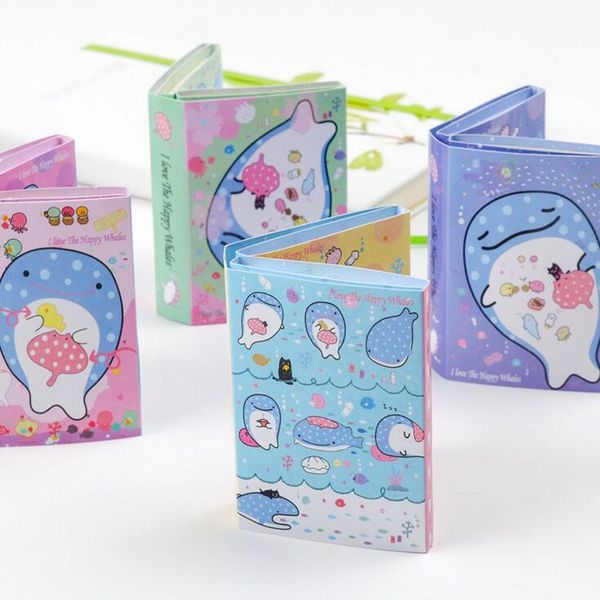 

Lovely Happy Whale 6 Folding Memo Pad N Times Sticky Notes Memo Notepad Bookmark Gift Stationery