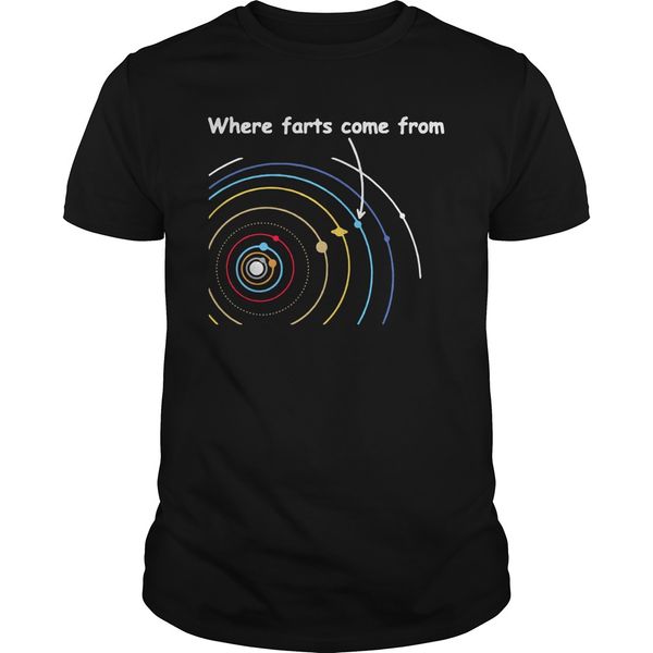 

2019 fashion men t shirt where farts come from shirt summer personality 100% cotton, White;black