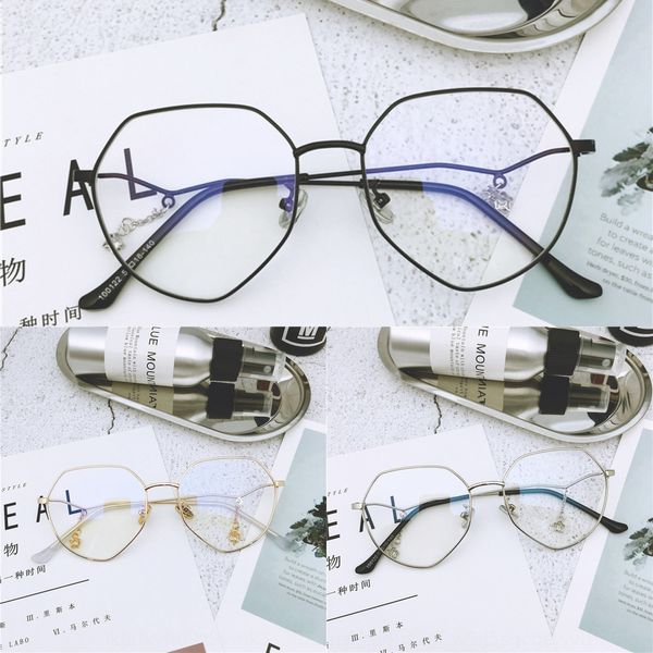 

ins personalized myopia stainless steel pendant frame zircon diamond meteor pendant glasses women's fashionable glasses frame, Silver