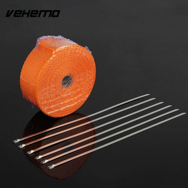 

titanium temp exhaust header heat wrap retention downpipe car motorcycle
