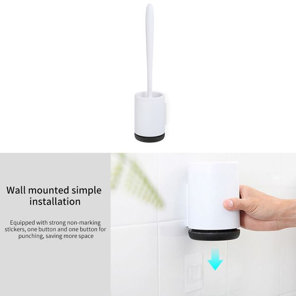 

tpr silicone toilet brush floor-standing wall-mounted base cleaning brush for toilet wc bathroom accessories set household
