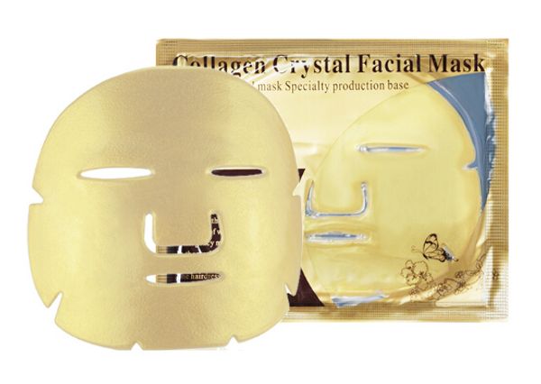 Primer New Gold Bio Collagene Maschera per il viso Maschera per il viso Polvere di cristallo d'oro Collagene Maschera per il viso Fogli Idratante Prodotti per la cura della pelle di bellezza