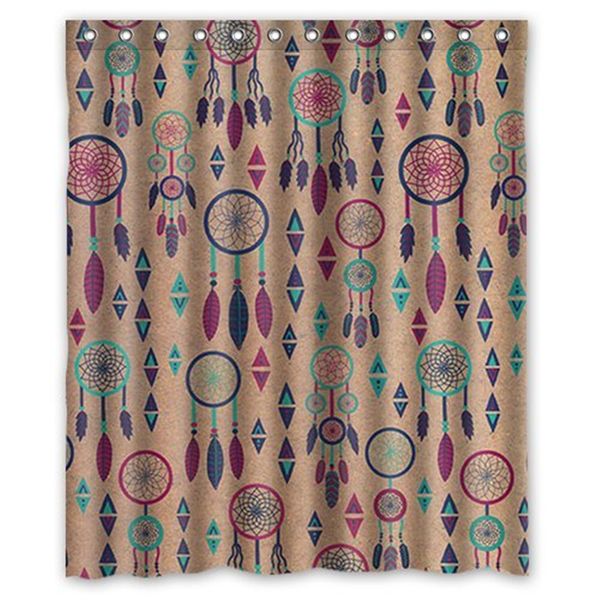 

fashionable bathroom collection-custom waterproof dream catcher shower curtain