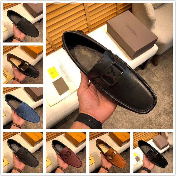 

19fs outdoor comfortable men shoes moccasin loafers man leather shoes fashion masculino classic handmade slip on driving casual shoes us6-12, Black