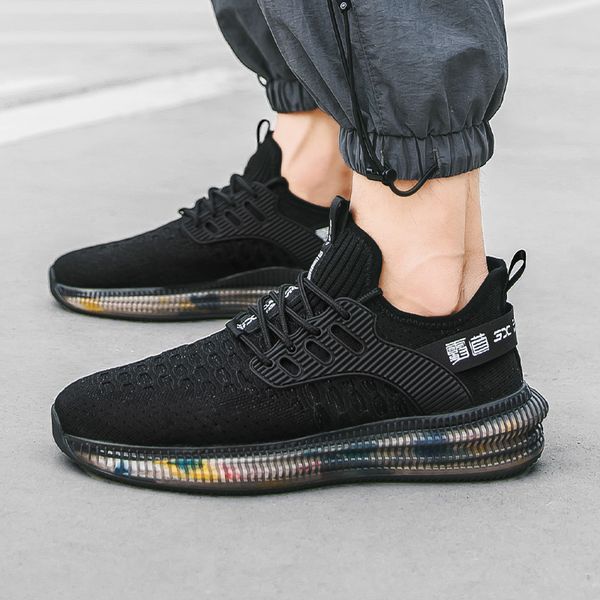 

popcorn tide shoes casual sports shoes running flying woven breathable sports men sneakers running