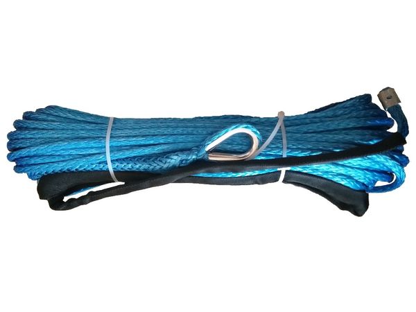 

yzhyrn inng 10mm x 30m 3/8" x 100' atv utv 4wd synthetic winch rope cable line with thimble sheath