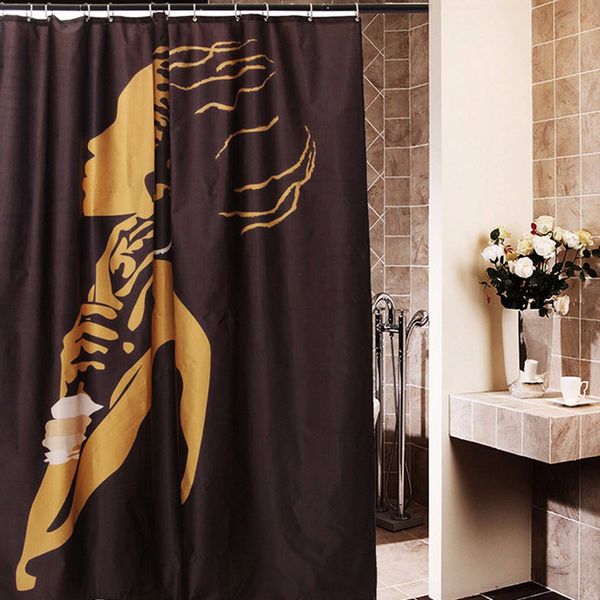 

new design cartoon african woman waterproof bathroom shower curtain 168x183cm bathroom decor gift