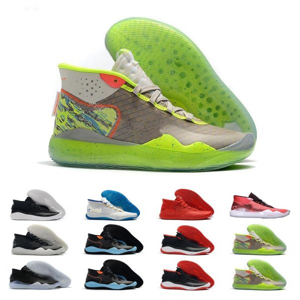 

новые релизы дюрант xii kd 12 флуоресцентный зеленый спорт баскетбол обувь хорошо mens качество дизайнер спорт кроссовки 36-46