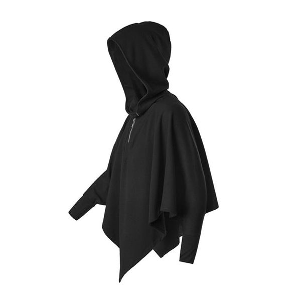 

2020 new mens hip hop bat long sleeve hoodies mysterious ghost hooded sweatshirts halloween costumes fashion urban clothing, Black