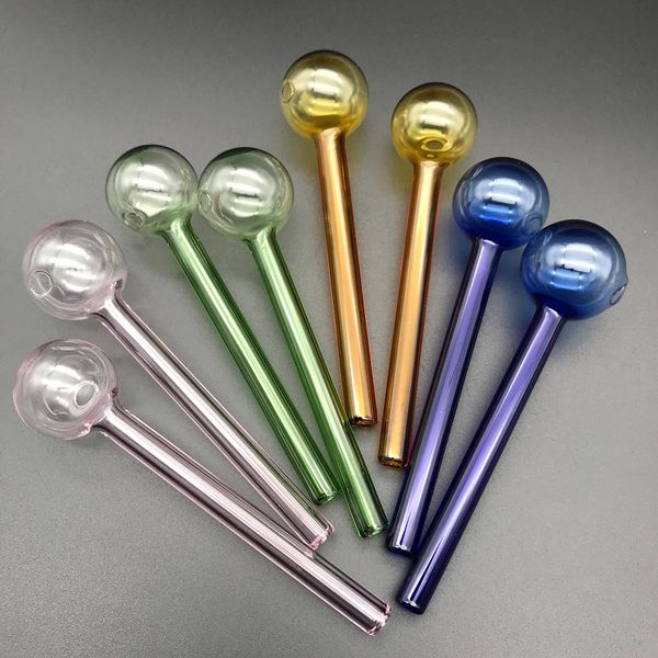 

Лучшего качество Красочного Большого Pyrex 4''Glass масло горелка Труба Густой цвет стекло мазок ногти труба для воды стекла Бонг трубы мазок буровой установки