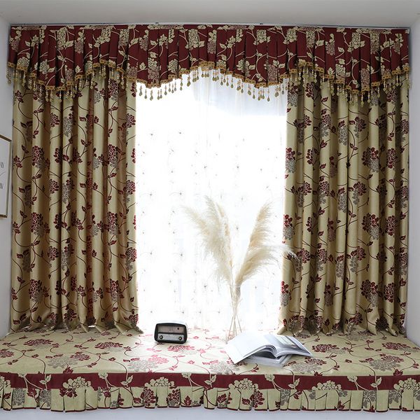 

new simple modern cationic jacquard curtains for living dining room bedroom