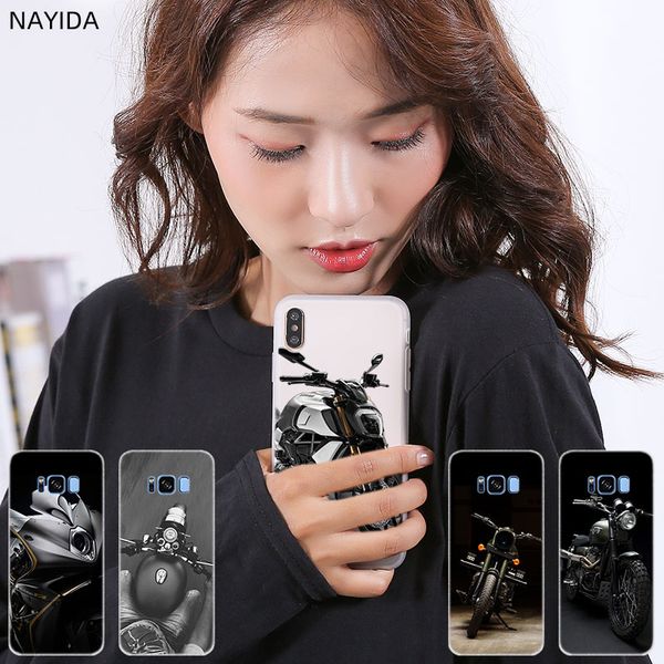 

phone cases silicone soft cover for samsung s10 s9 s8 s7 s6 plus edge e note 10 9 8 pro case black classic motorcycle