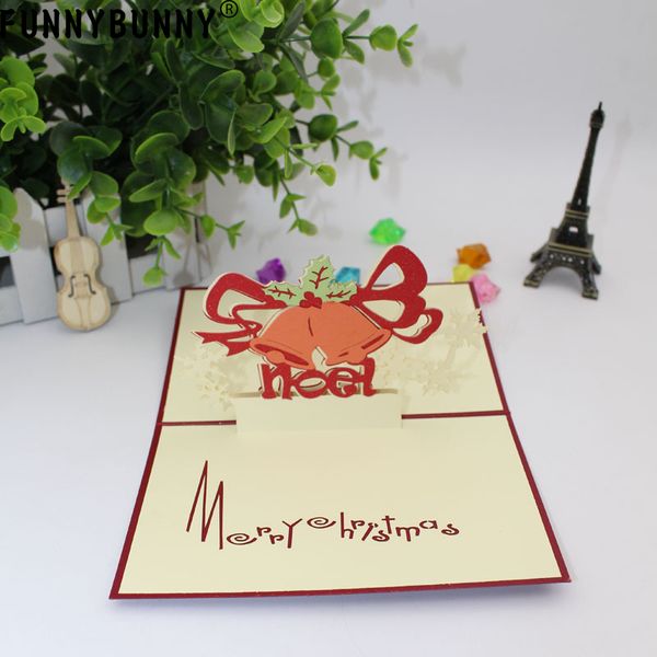 

funnybunny christmas 3d stereo ringing bell greeting cards gifts