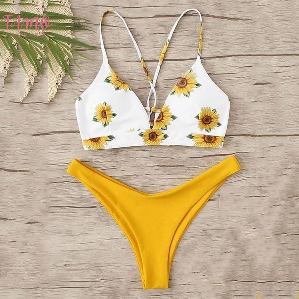 

womens swimming suit bohemian print bikinis swimwear women bikini 2020 fashion ladies swimsuit summer beachwear biquine, White;black