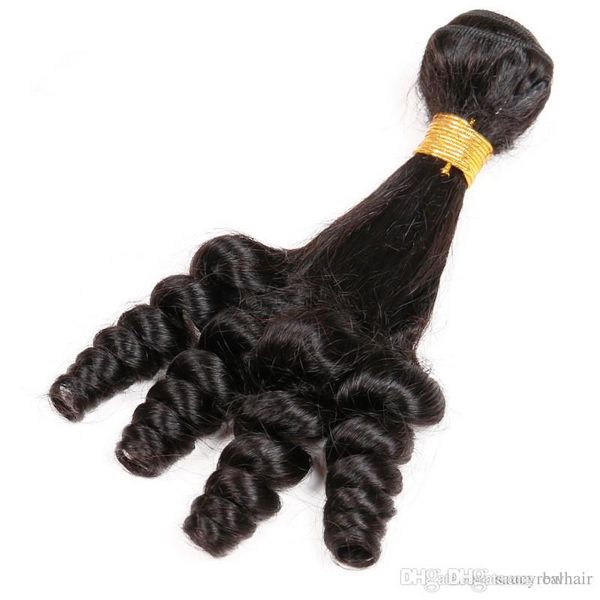 

3 связки бразильский девы волос extensions фунми завитые необработанные человеческих волос weave связки естественный цвет, 3 пачки один лот, Black