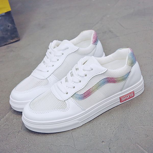 

summer women\x27s shoes sneakers woman fashion brand mesh breathable sneakers for women leisure flat shoes women dropshipping, Black