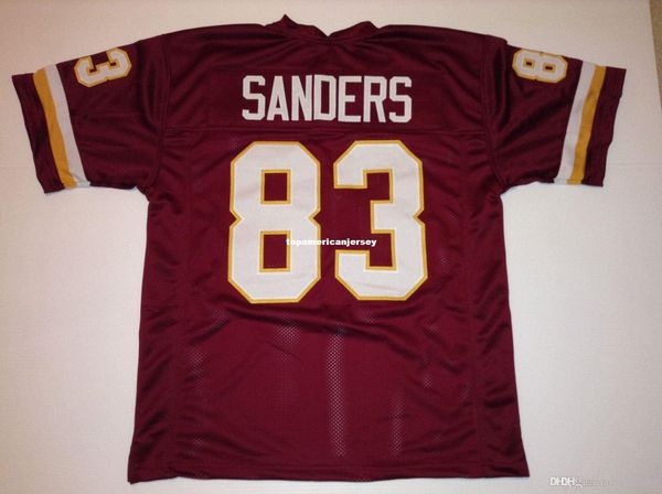 

retro custom sewn stitched #83 ricky sanders burgundy mitchell & ness jersey s-5xl,6xl men's football jerseys rugby, Black;blue