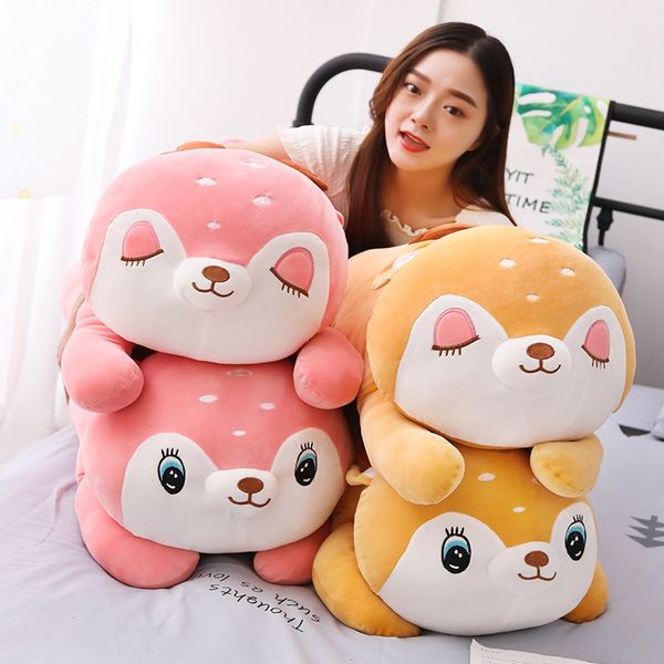 

1pc kawaii deer stuffedsoft plush doll baby lovely sika deer animal soft pillow toy children birthday gifts