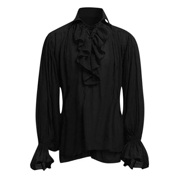 

черный ит fit shrt мужчины vintage wedding смокинг рубашки платья высокого качества мужчины бинты средневековая цветок рубашка готическая ma, White;black