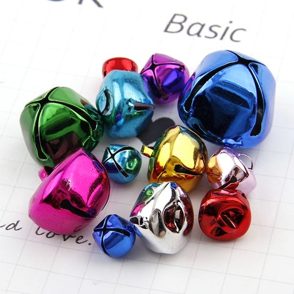 

10pc colorful iron loose beads cross shape jingle bells christmas decoration pendants diy crafts handmade accessories christmas dec
