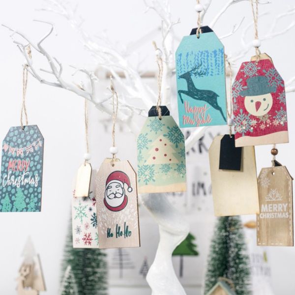 

christmas decorations tree decoration pendant wooden ornaments random card