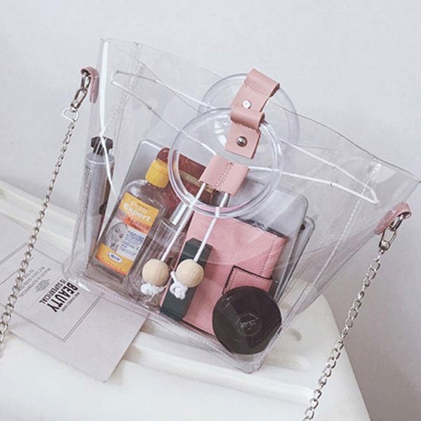 

women summer japanese leather shoulder bags simple transparent jelly square bag for women 2019 fashion versatile shoulder bag