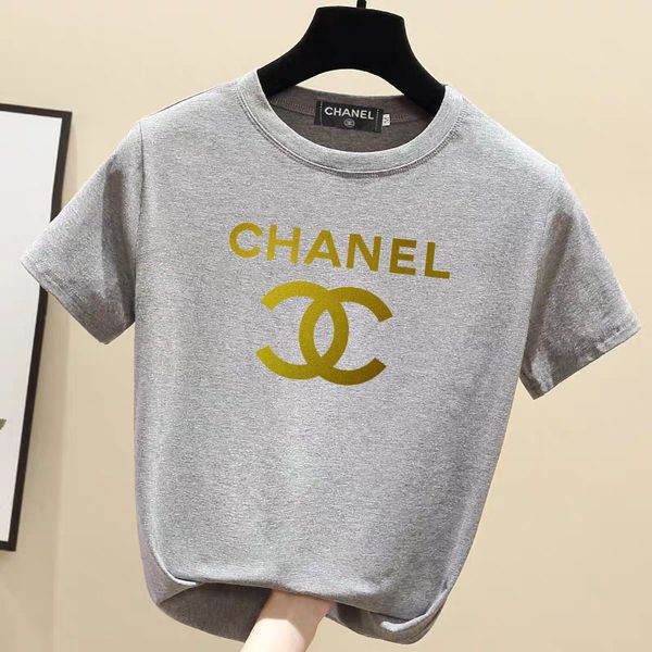 

bright color fashion round collar cotton t-shirt summer casual short sleeves o collar loose t-shirt ladies fashion t-shirt blouse welcome pu, White