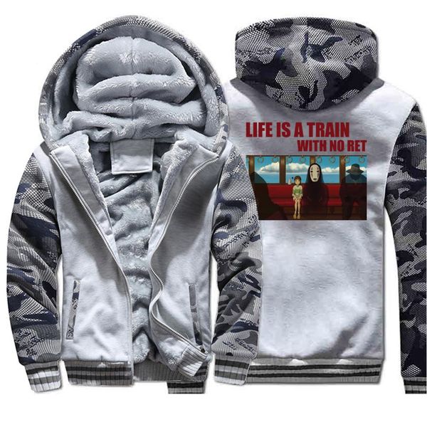 

anime miyazaki hayao spirited away coat no face mancamo hoodies autumn men fashion fleece japanese hip hop plus size streetwear, Black