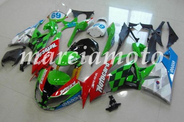 

new (injection molding) abs fairing kits fit for kawasaki ninja zx-6r 2009 2010 2011 2012 zx-6r 09-12 fairings set multicolor