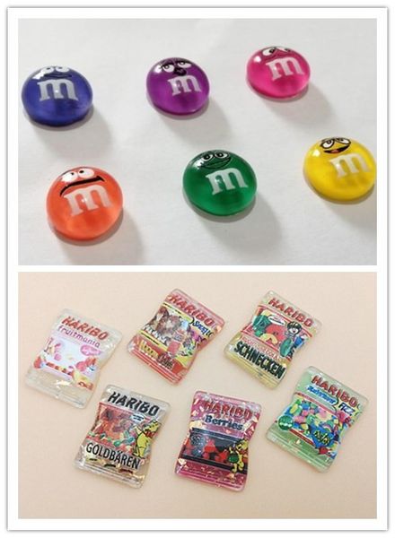 

kawaii мультфильм m бобы haribo конфеты поддельные смолы кабошон плоской задней кабошоны для бантов diy скрапбукинг ремесло аксессуары, Bronze;silver
