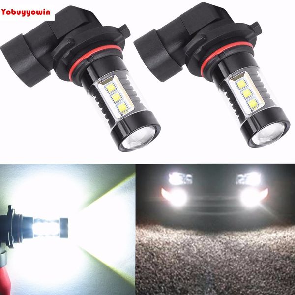 

2x 80w 9006 hb4 9005 cree 16smd chips 6000k led front headlight lamp white fog bulbs daylight 9006