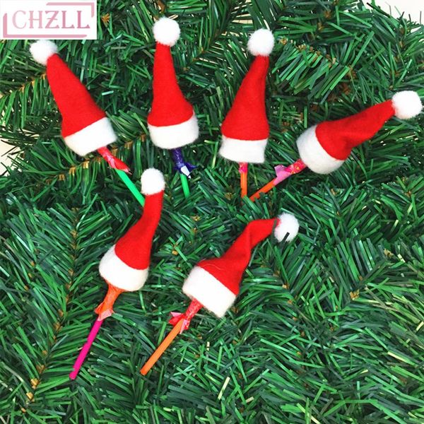 

chzll 10pcs christmas knife fork holder bags ornaments christmas decor for home red santa claus navidad noel 2019 new year party