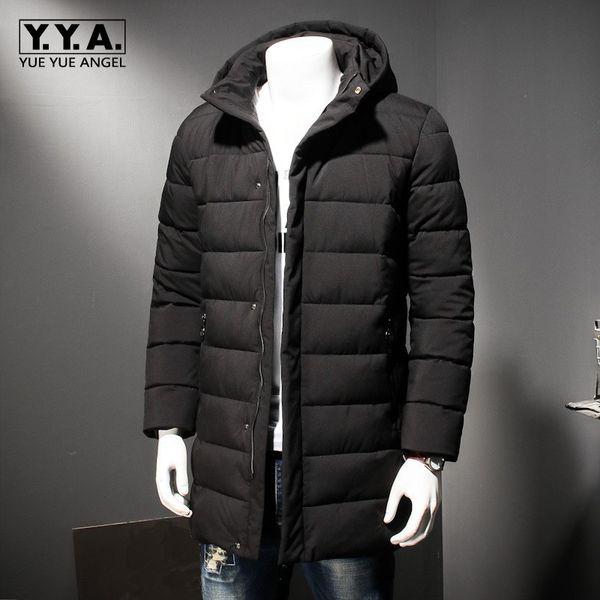 

solid hooded long parka men plus size 8xl thick warm winter jacket men fashion casual outerwear clothes male veste homme hiver, Black