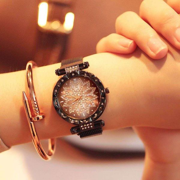 

2019 new luxury fashion women watches ladies magnet watch alloy women's quartz wristwatch reloj mujer montre femme, Slivery;brown