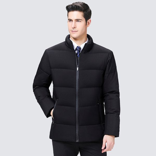 

2019 new winter snow warm mens fashionable jacket parka size large 4xl white down jacket coat for men light casual outerwear, Black