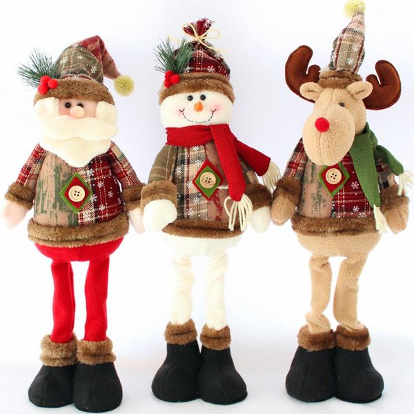 

glorystar christmas santa claus/snowman/elk shape doll toys xmas tree window ornament