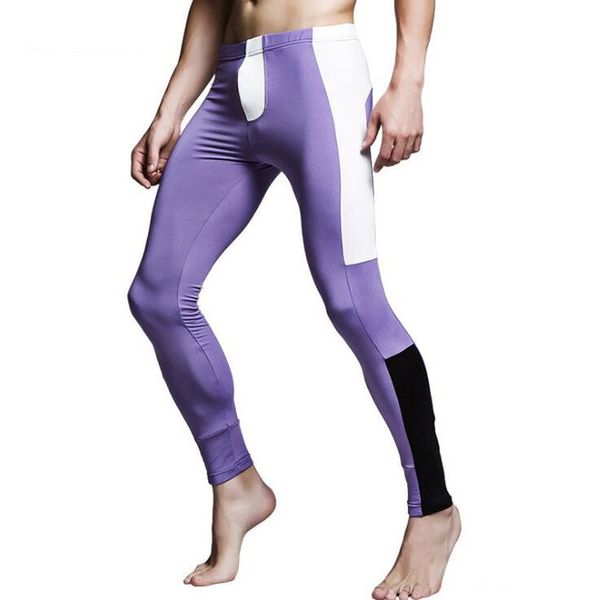 

soft and comfortable thermal underwear men's long johns autumn winter underwear warm men underwear leggings black,gray,purple, Black;white