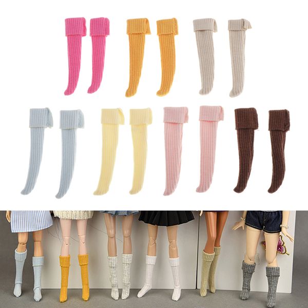 

7 пар девочек гольфы вязаные чулки для кукол 1/6 блайт