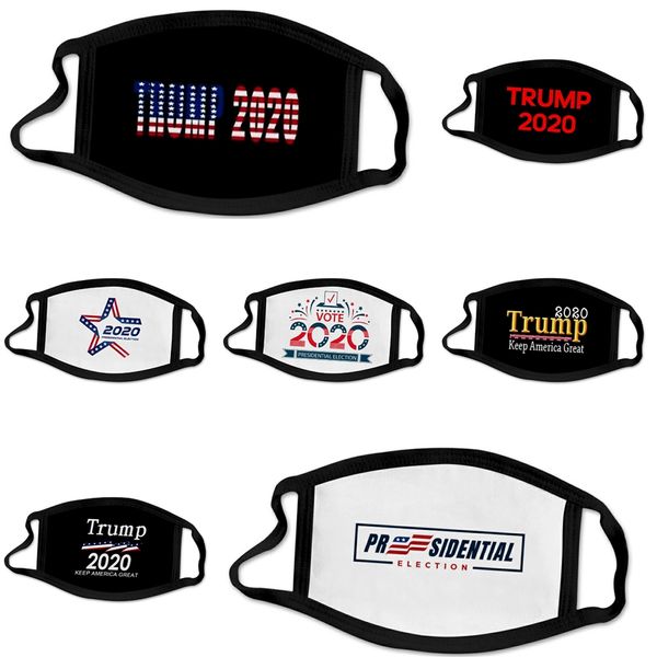 

2020 wholesale cool fashion party designer trump face mask fun fancy dress washable mouth muffle mask reusable windproof cotton mas #39, Black