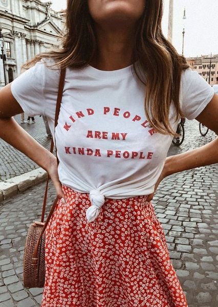 

women designer shirts womens designer kind people are my kinda people women fashion 90s girl gift slogan feministe grunge quote, White