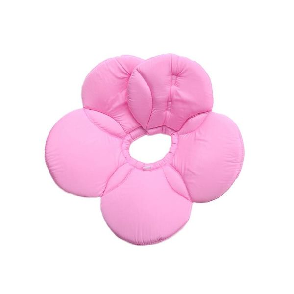 

dog collars & leashes flower pattern pet cat elizabethan recovery collar soft cone anti-bite protective cover neck e-collar