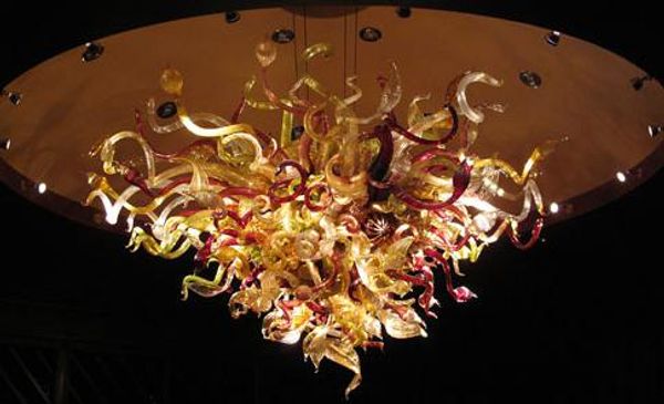

wholesale hand blown murano glass chandelier lightings led light source chihuly style modern art glass ceiling chandeliers pendant lamps
