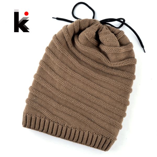 

winter mens knitted beanie hat motorcycle face mask ski balaclava cap add velvet turban hats for women scarf helmet bonnet gorro