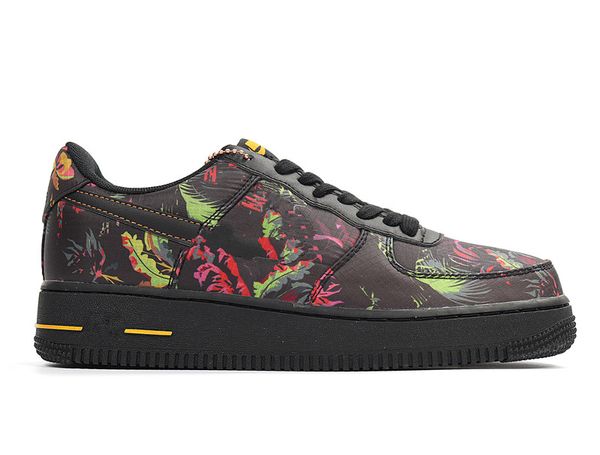 

new arrival forced 1 black floral running shoes for men women designer shoes fashion training sports sneakers outdoors jogging size 36-43