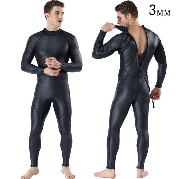 

3mm wetsuits men spearfishing suit diving suit wetsuit fishing and hunting clothing smooth leather waterproof waterproof