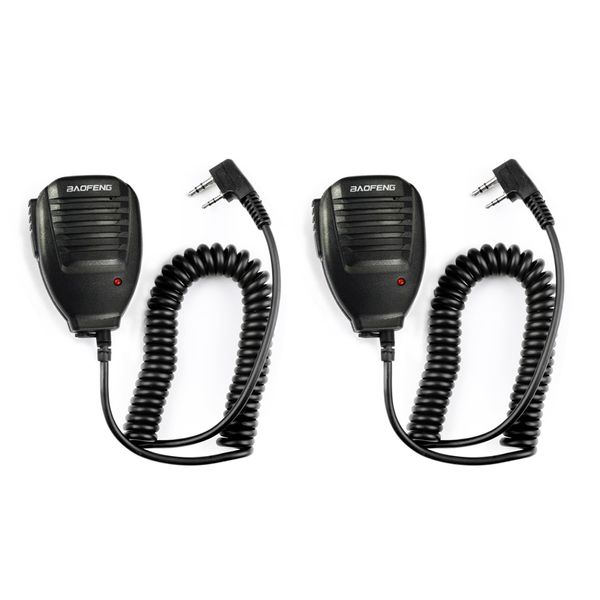 

2pcs baofeng uv5r handheld microphone speaker mic for baofeng portable radio uv-5r bf-888s bf-uvb3 plus walkie talkie