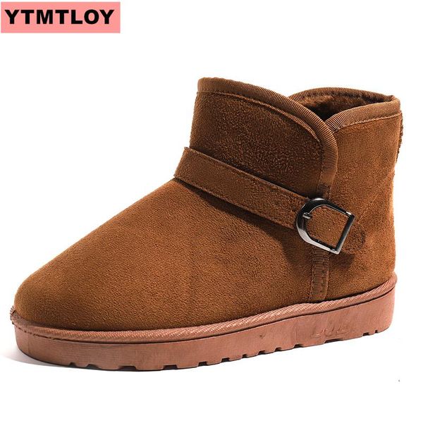 

women's boots waterproof winter shoes ladies snow boots platform to keep warm ankle winter botas mujer 2019 large size 44, Black