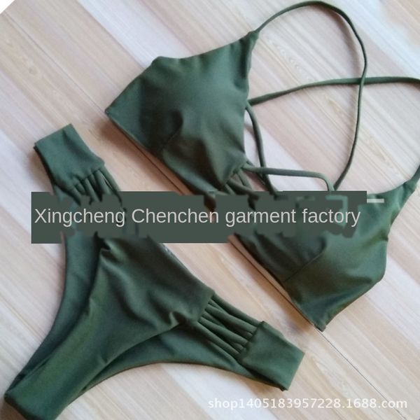 

multi-rope split women's multi-rope bikini swimsuit split bikini women's swimsuit, White;black