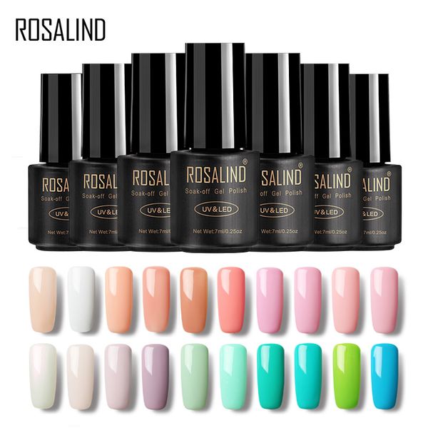 

rosalind gel 1 pure color 7ml 31-58 nail polish soak off uv led manicure gel nail polish semi permanent lucky lacquer, Red;pink